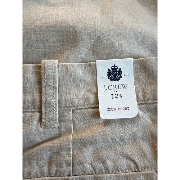 J Crew Linen Cotton Blend Club Short Almond W-32 Rise-11 Inseam 11 - Picture 3 of 5